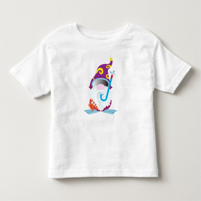T-shirt Pour Les Tous Petits Gnome Snorkeling Funny Beach (Devant)