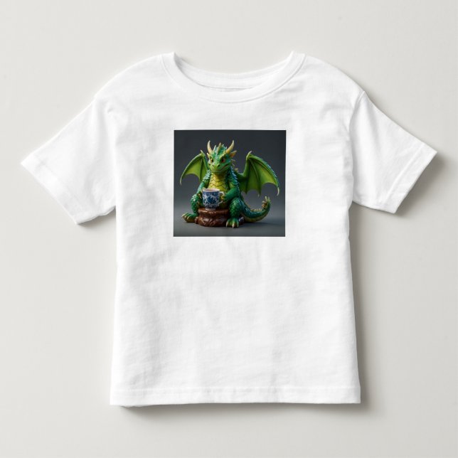 T-shirt Pour Les Tous Petits Goofy Welsh Dragon Dragon Thé (Devant)