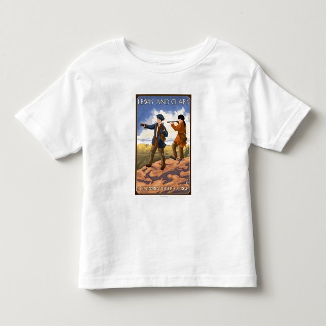 T-shirt Pour Les Tous Petits Gorge de Lewis et de Clark - de fleuve Columbia, (Devant)