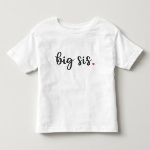 T-shirt Pour Les Tous Petits Grand Sis avec coeur
