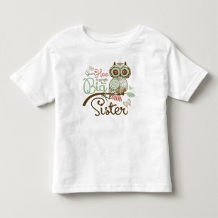 T-shirt Pour Les Tous Petits Grande Soeur À Être Hibou