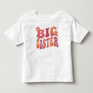T-shirt Pour Les Tous Petits Grande Soeur Retro Automne Super