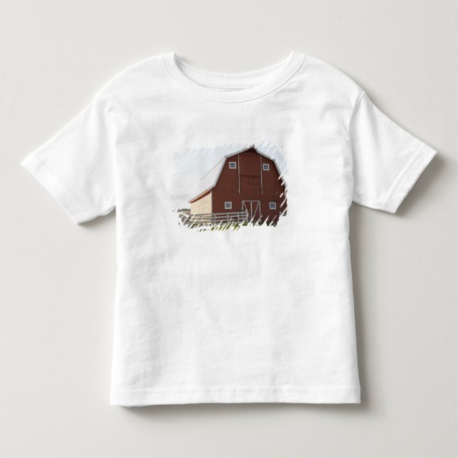 T-shirt Pour Les Tous Petits Grange dans le paysage rural (Devant)