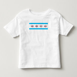 T-shirt Pour Les Tous Petits graphique fait sur commande de drapeau de Chicago.