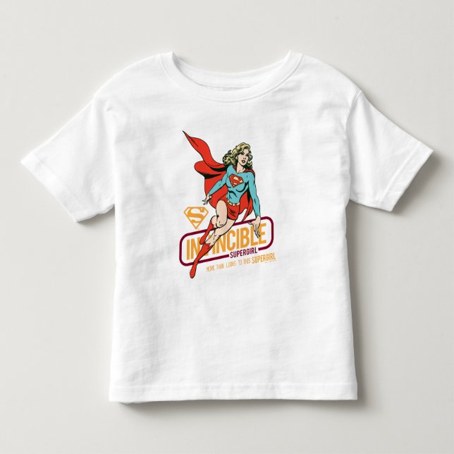 T-shirt Pour Les Tous Petits Graphique rétro-invincible Supergirl (Devant)