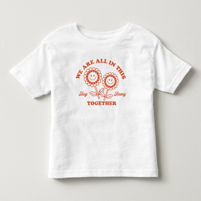 T-shirt Pour Les Tous Petits Graphisme Fleur Joyeux Retro (Devant)
