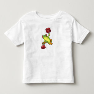 T-shirt Pour Les Tous Petits Grenouille à la boîte avec gants de boxe