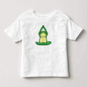 T-shirt Pour Les Tous Petits Grenouille au yoga en jambe croisée