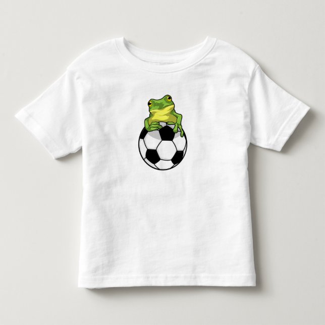 T-shirt Pour Les Tous Petits Grenouille avec balle de football (Devant)