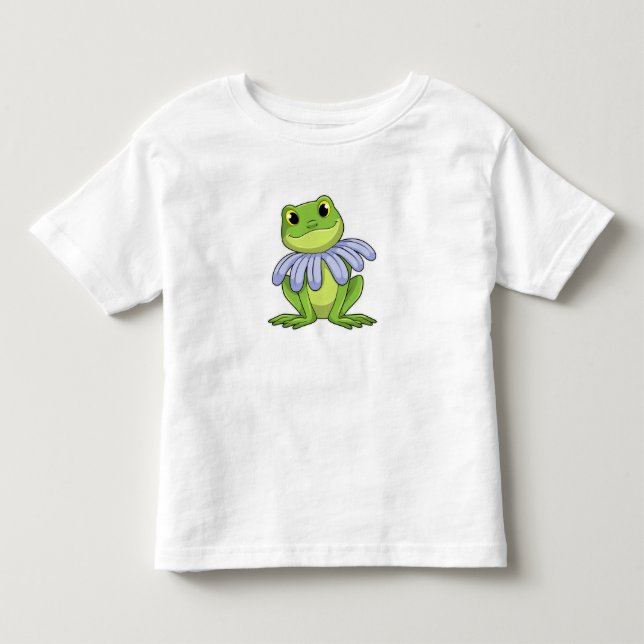 T-shirt Pour Les Tous Petits Grenouille avec marguerite (Devant)