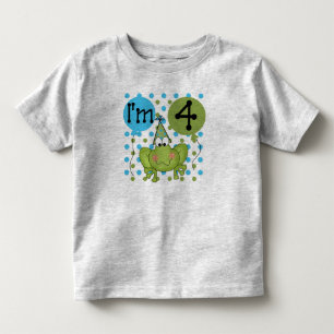 T-shirt Pour Les Tous Petits Grenouille bleue 4e anniversaire