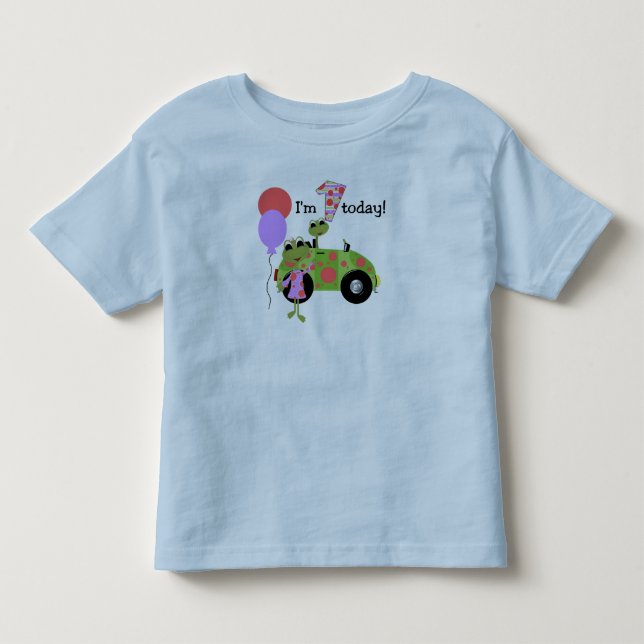 T-shirt Pour Les Tous Petits Grenouilles Mod 1er anniversaire (Devant)