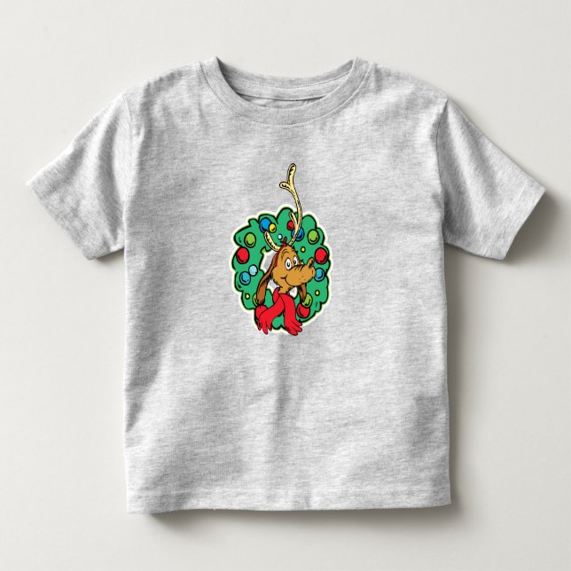 T-shirt Pour Les Tous Petits Grille | Max Christmas Wreath (Devant)