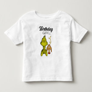 T-shirt Pour Les Tous Petits Grinch Chalkboard Fille d'anniversaire