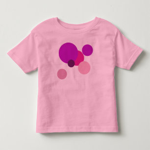 T-shirt Pour Les Tous Petits Gros pois de polka des années 70 en violet
