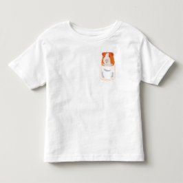 T-shirt Pour Les Tous Petits Guinéen Cochon regardant de la poche