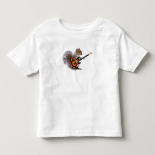 T-shirt Pour Les Tous Petits Guitare Lover Guitare de jeu d'écureuils