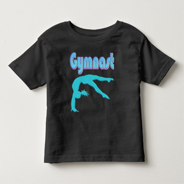 T-shirt Pour Les Tous Petits Gymnaste Back Handspring Step Out Sarcelle (Devant)