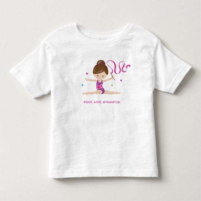 T-shirt Pour Les Tous Petits Gymnaste - Brunette (Devant)