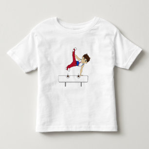 T-shirt Pour Les Tous Petits Gymnaste mignon sur Pommel Horse Tee