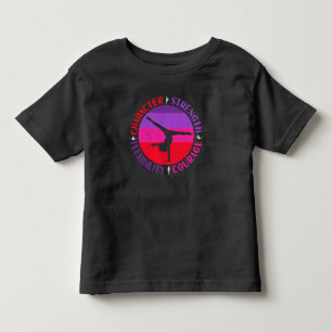 T-shirt Pour Les Tous Petits Gymnastique Féminine Caractère Force Courage