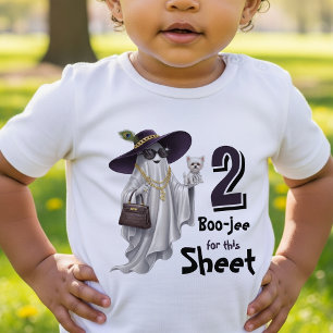 T-shirt Pour Les Tous Petits Halloween 2e anniversaire drôle fantôme deux Bouje