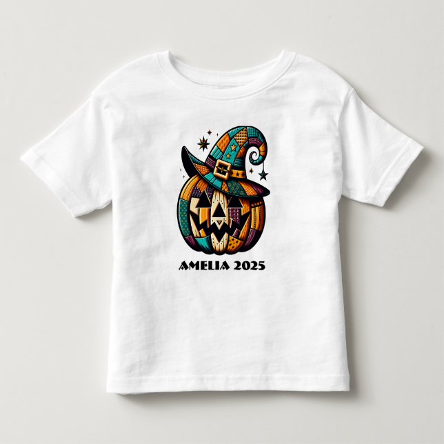 T-shirt Pour Les Tous Petits Halloween de marionnettes personnalisées (Devant)
