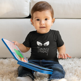 T-shirt Pour Les Tous Petits Halloween Éffrayant Scandale Fantôme Yeux mignons 