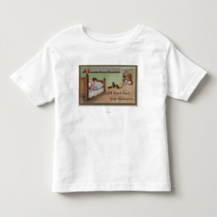 T-shirt Pour Les Tous Petits Halloween GreetingKid dans le lit