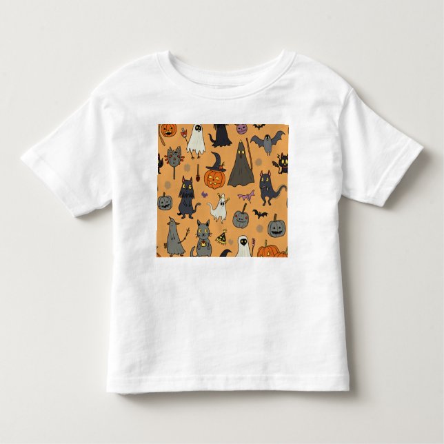 T-shirt Pour Les Tous Petits Halloween Motif à manches courtes (Devant)