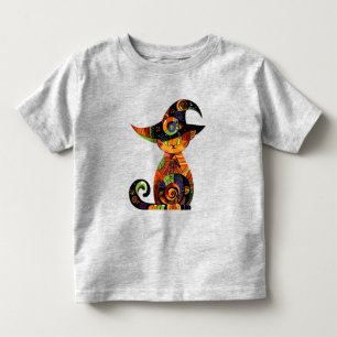 T-shirt Pour Les Tous Petits Halloween/mystique/chat/chute