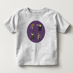 T-shirt Pour Les Tous Petits Halloween Squelette Dracula Mummy Griffe Reaper