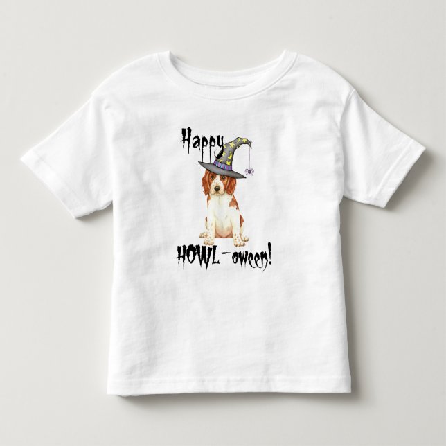 T-shirt Pour Les Tous Petits Halloween Welsh Springer Spaniel (Devant)