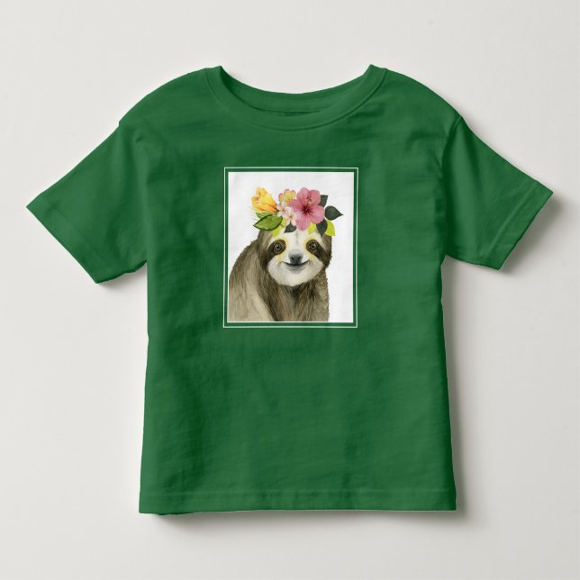 T-shirt Pour Les Tous Petits Halo tropical | Sweet Sloth (Devant)