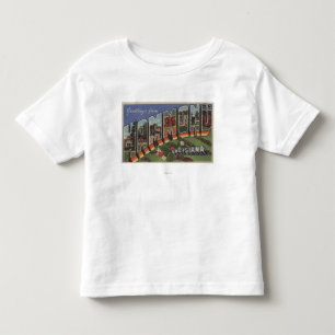 T-shirt Pour Les Tous Petits Hammond, Louisiane - grandes scènes de lettre