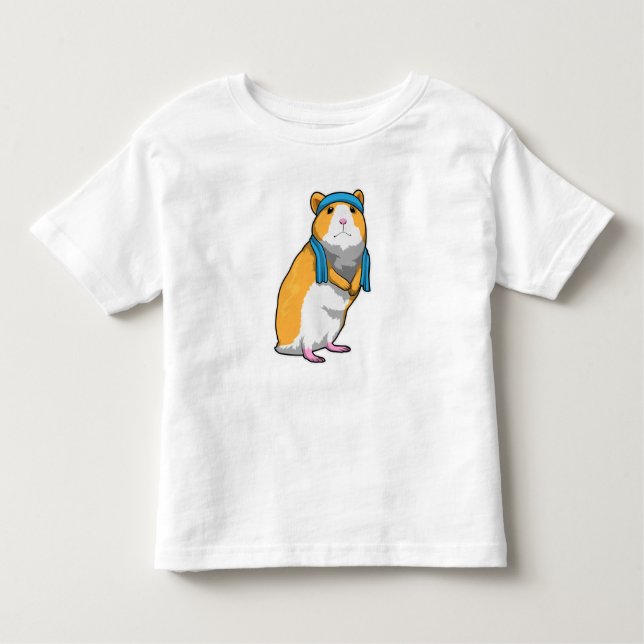 T-shirt Pour Les Tous Petits Hamster à Fitness avec serviette (Devant)