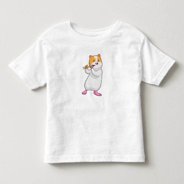 T-shirt Pour Les Tous Petits Hamster à Musique avec Flûte (Devant)