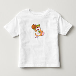 T-shirt Pour Les Tous Petits Hamster as Basketball player