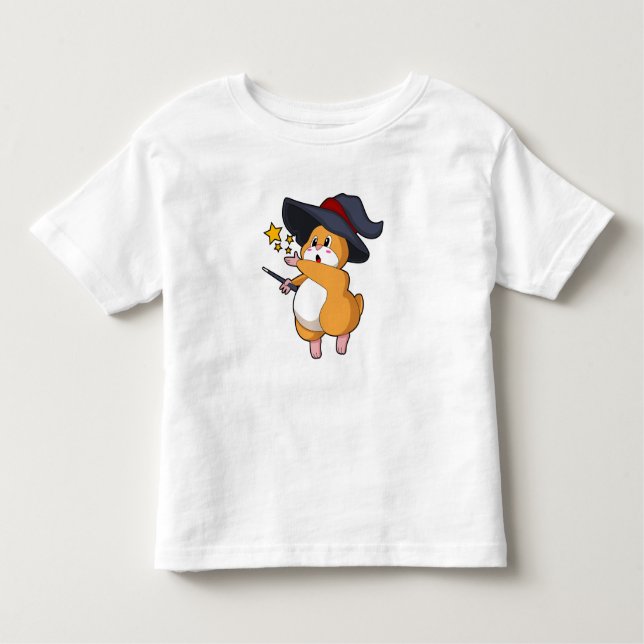 T-shirt Pour Les Tous Petits Hamster as Wizard with Magic mur (Devant)