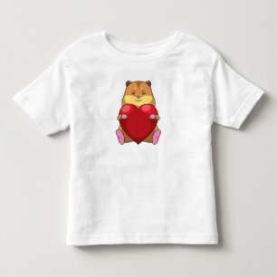 T-shirt Pour Les Tous Petits Hamster au coeur