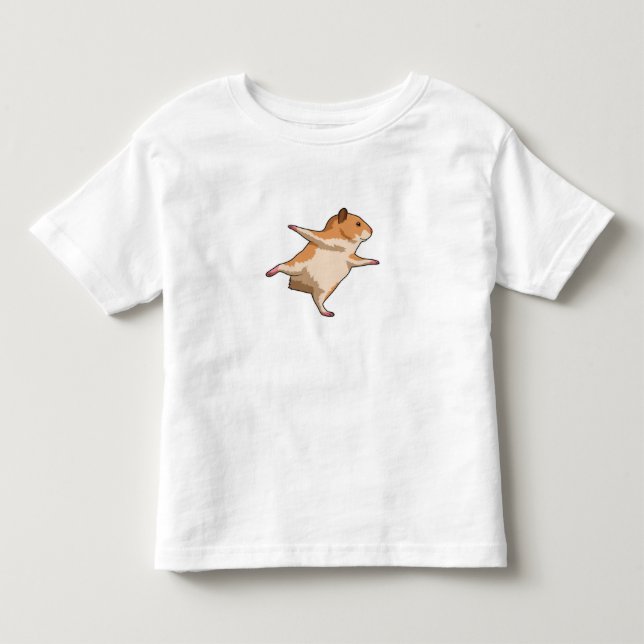 T-shirt Pour Les Tous Petits Hamster au Yoga Stretching Legs (Devant)
