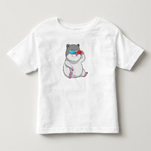 T-shirt Pour Les Tous Petits Hamster avec lunettes