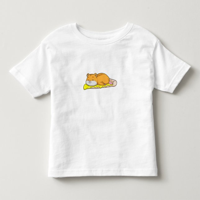 T-shirt Pour Les Tous Petits Hamster & Pizza au fromage (Devant)