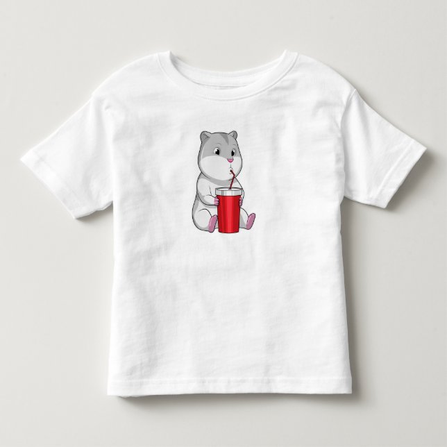 T-shirt Pour Les Tous Petits Hamster with Mug & Drinking straw (Devant)