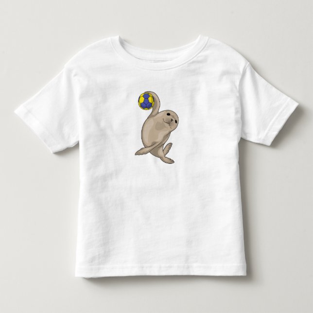 T-shirt Pour Les Tous Petits Handball joueur de phoque (Devant)