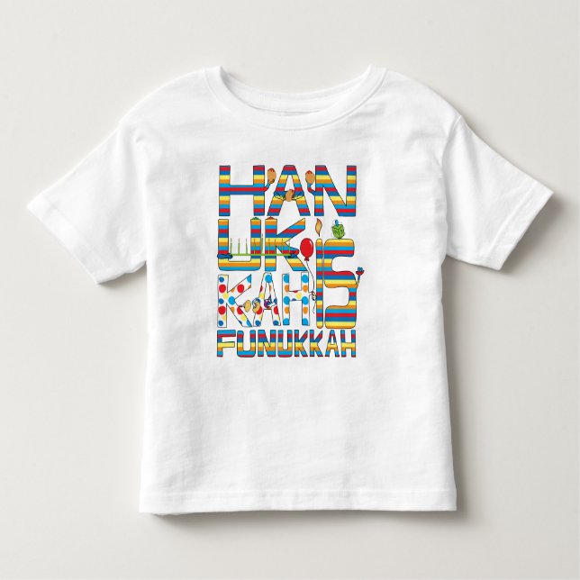 T-shirt Pour Les Tous Petits "Hanoukka Is Funukkah" Toddler Fleece Sweatshirt (Devant)