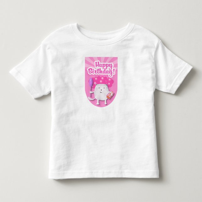 T-shirt Pour Les Tous Petits Happy Birthday Celebration Design (Devant)