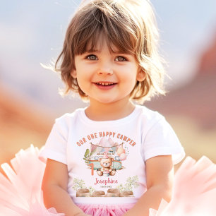 T-shirt Pour Les Tous Petits Happy Camper Été 2ème anniversaire fille