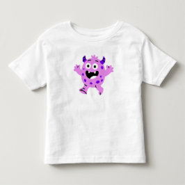 T-shirt Pour Les Tous Petits Happy Purple Monster Kids