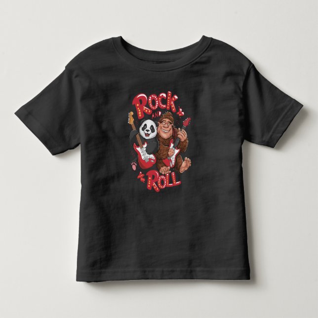 T-shirt Pour Les Tous Petits Harmonie mélodique : Bigfoot et Panda Bear (Devant)